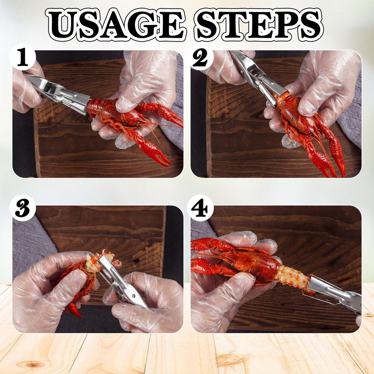 Chumia silver crawfish peeler design adds sleek kitchen appeal