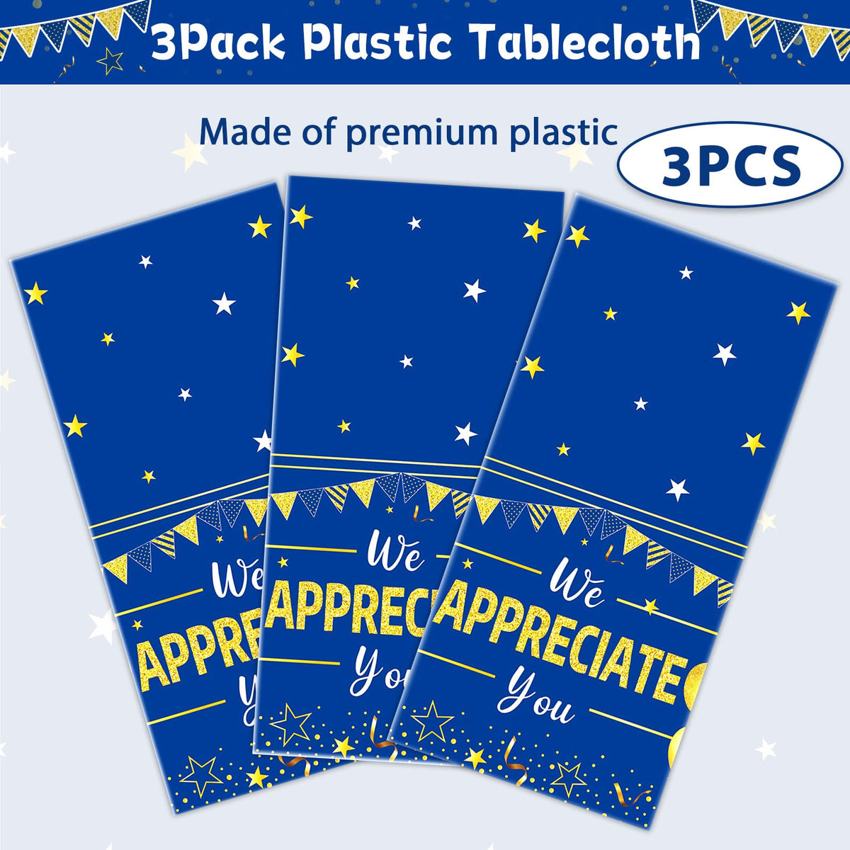CHUNNIN premium plastic tablecloth offers durable coverage