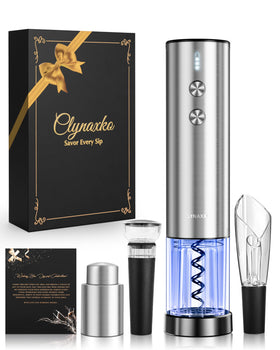 Chunyee electric wine opener set opens bottles easily for a smooth pour