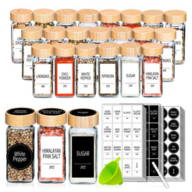 Churboro 24 spice jars with labels help you identify spices quickly and stay organized.