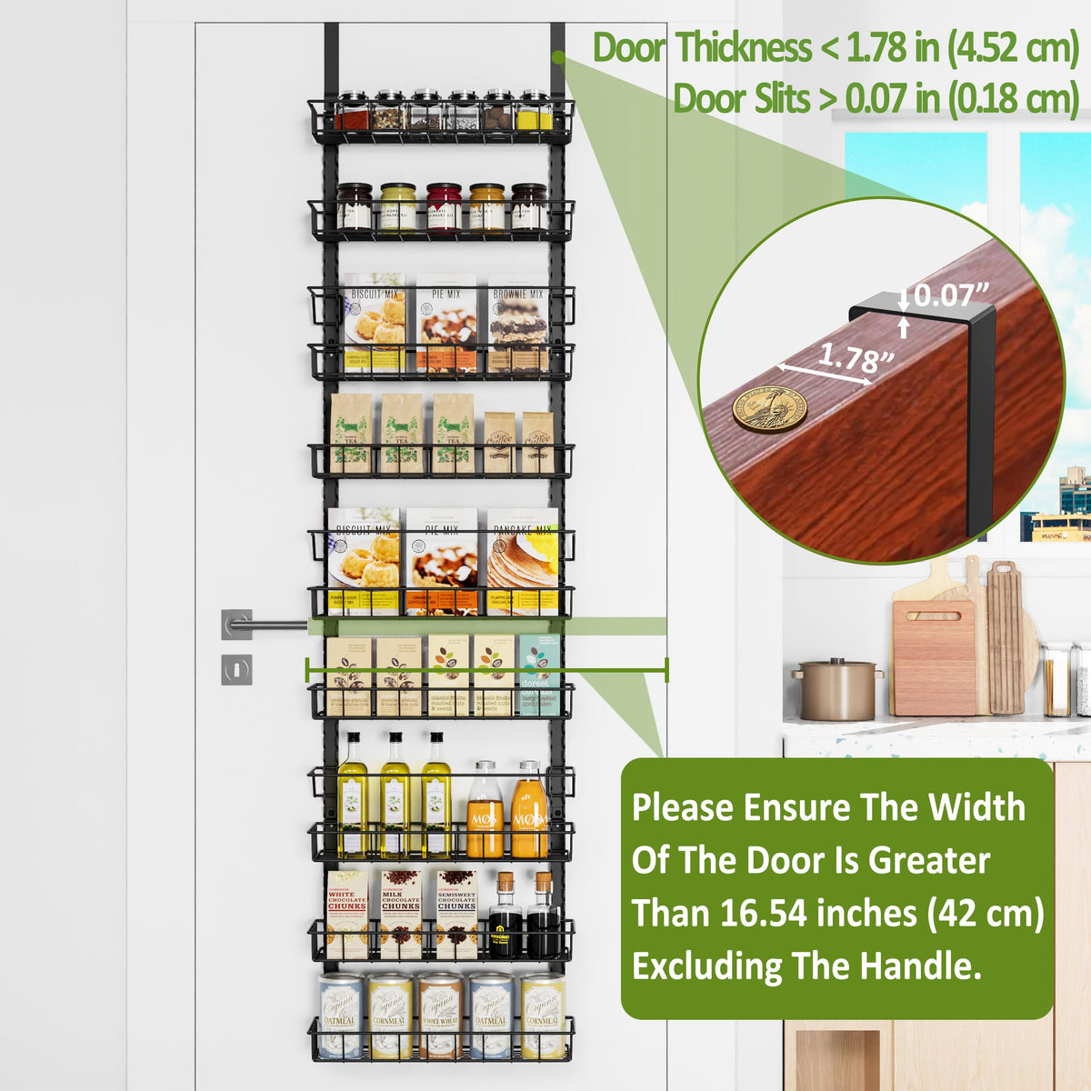 Churboro door organizer installation is quick, stable, and secure.