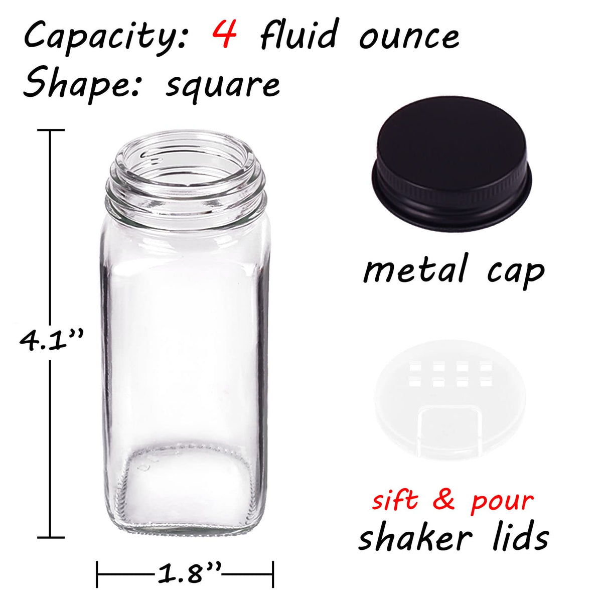 Churboro shaker lids in two designs for powder or grain spices