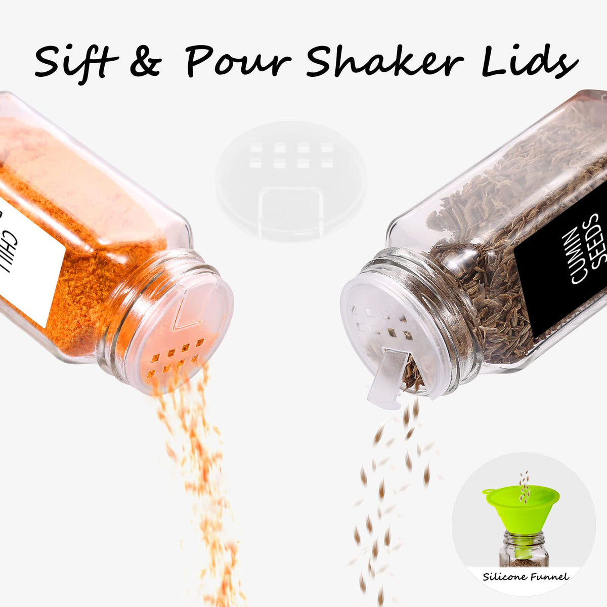Churboro compact jars fit neatly in a spice rack or drawer