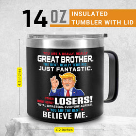 CHUSUKASU mug features You Are A Really Great Brother quote, brightening mornings