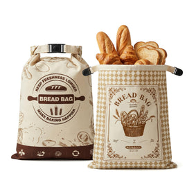 CHWPZRTKL bread bag outer 16x12 keeps loaves fresh with breathable cotton and beeswax lining.