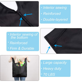 CiCiGo machine-washable grocery bags simplify cleaning after trips.