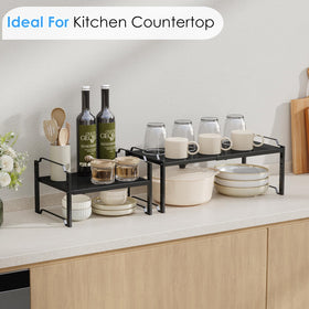 Cidaziya cabinet storage solution fits countertops, cupboards, and islands