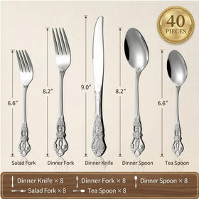 Cididu dinner fork with retro design for elegant table settings.