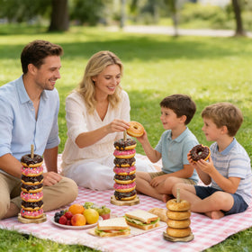 Cididu donut holder farmhouse style adds rustic charm to tables.