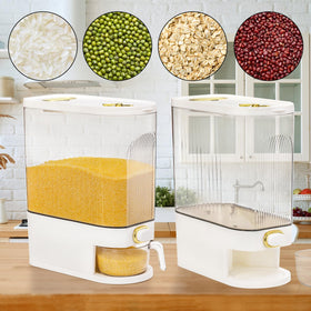 Cididu kitchen organization with rice dispenser for neat countertops.