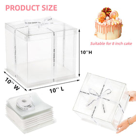 Cididu top view of clear cake box showing lid for display