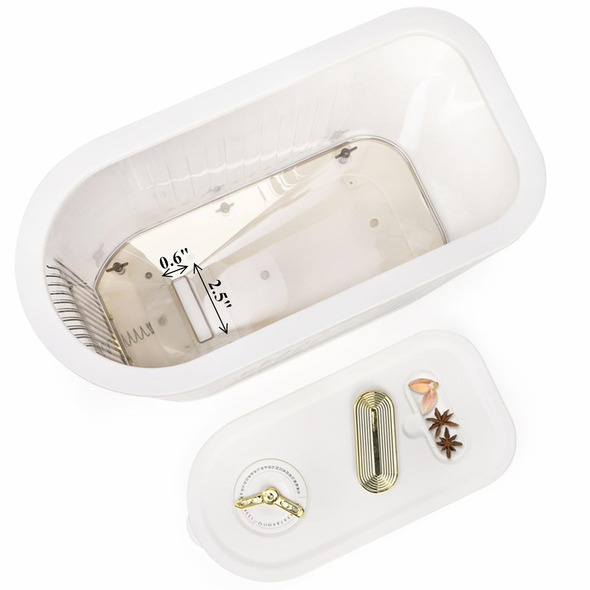 Cididu transparent cylinder design saves counter space and improves visibility.