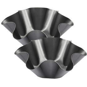 Cielasis 2-pack 8.5 inch taco shell bowls set ready for quick, no-stick release and crisp shells.