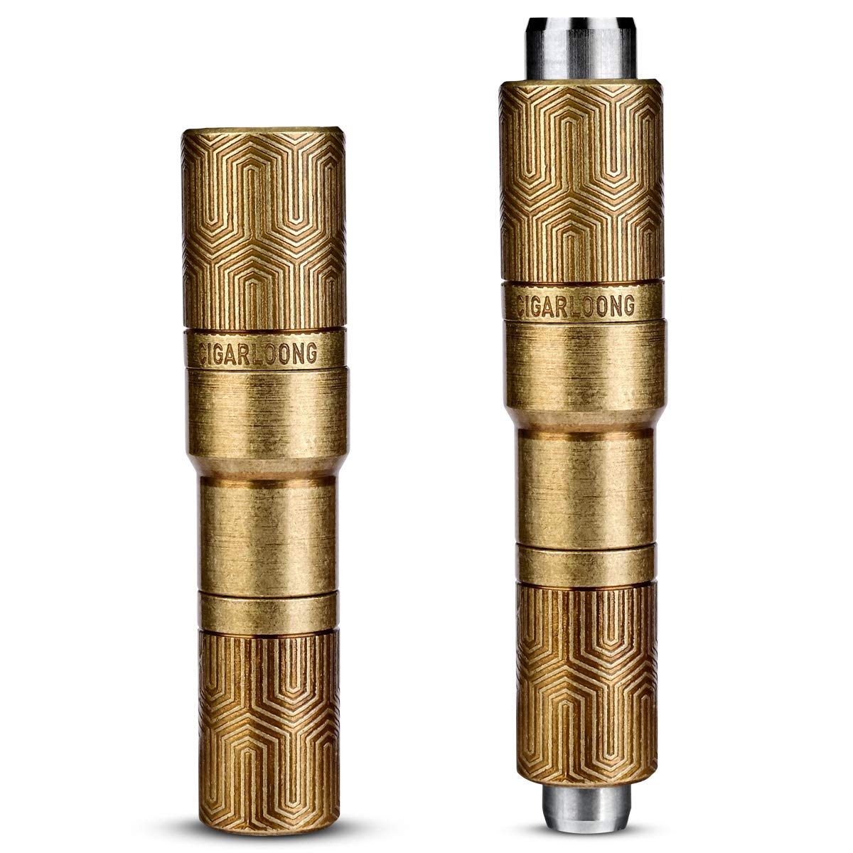 CIGARLOONG cigar punch double blade close-up for clean precise holes.