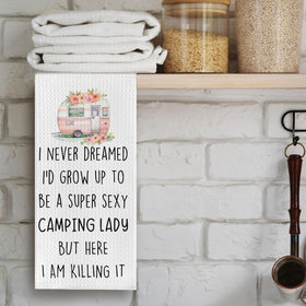 Cilrii camping towel packaged as a gift for campers or outdoor lovers.