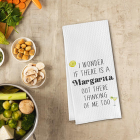 Cilrii Margarita decorative towel adds elegant kitchen charm and easy cleanup.