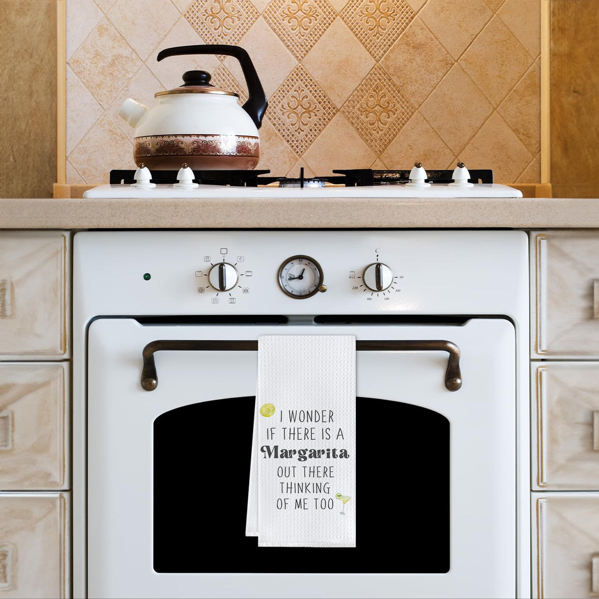 Cilrii Margarita waffle towel decor for stylish kitchen accents and practical use.