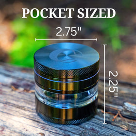 Durable medical-grade aluminum body of the Cinder Clear Cut grinder