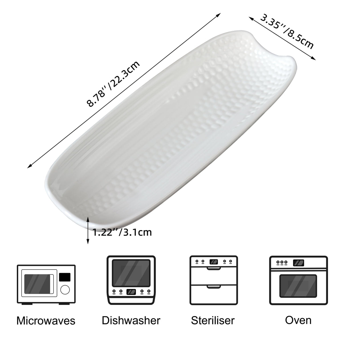 Cinf serving tray corn dish is a versatile multi-use addition.