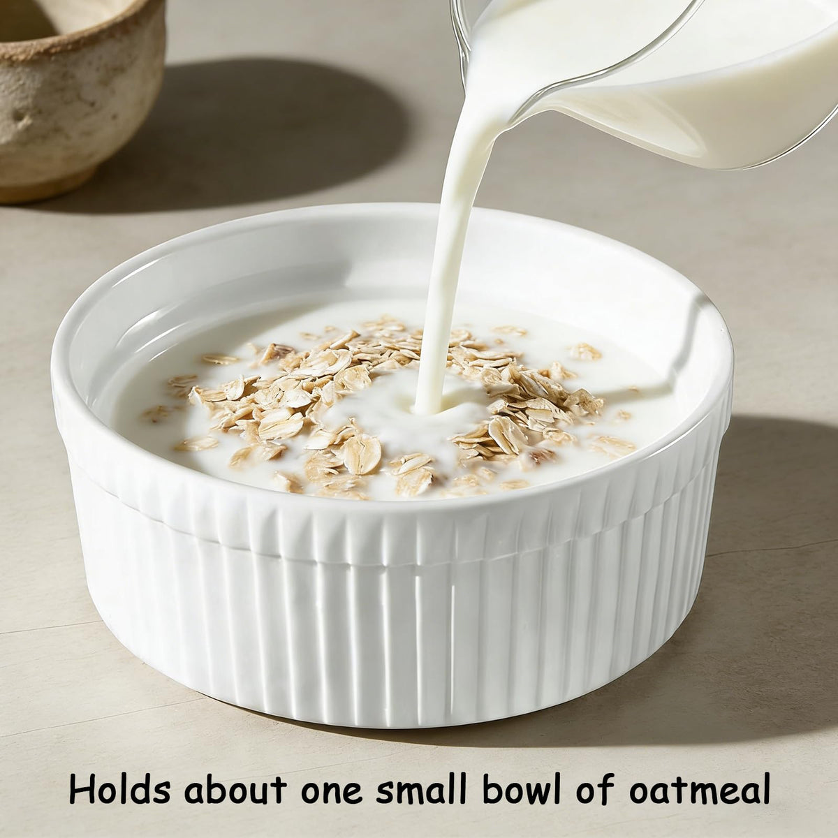 Cinf White ramekins ideal for dips, sauces, and small bites