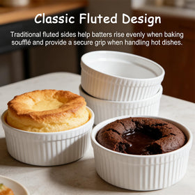 Cinf White dishwasher-safe ceramic ramekins for easy cleanup