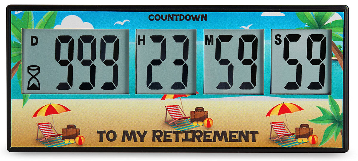 CIRBIC retirement timer digital display showing precise countdown at a glance