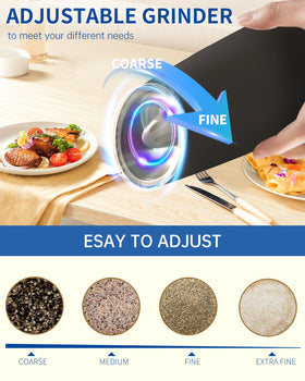 Circle Joy adjustable coarseness dial for salt or pepper