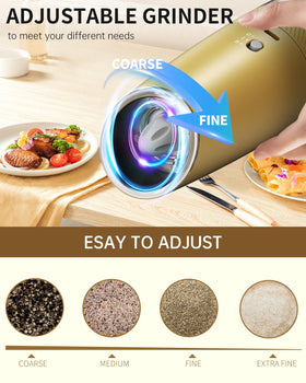 Circle Joy adjustable coarseness lets you choose grind size.