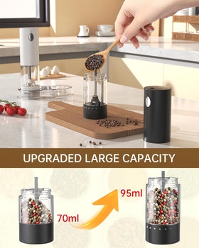 Circle Joy clear storage base keeps grinders organized on the counter.