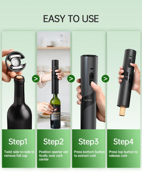 Circle Joy corkscrew with CD-button design provides smooth control
