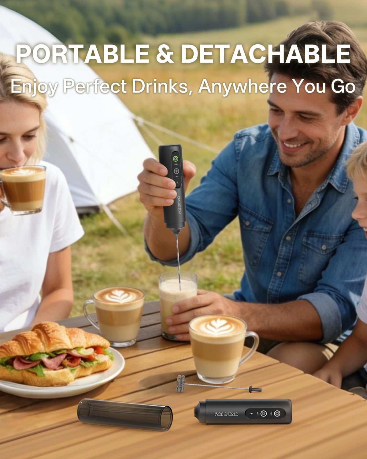 Circle Joy durable mixing head stays securely in place during frothing