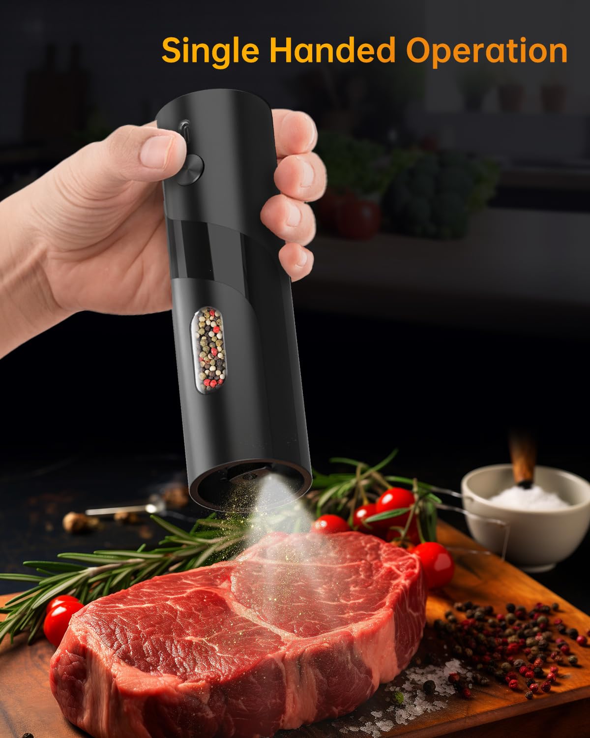 CIRCLE JOY Mill features a sleek black matte body