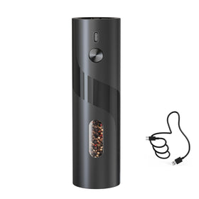 CIRCLE JOY Electric Pepper Mill with top-refill design for easy seasoning