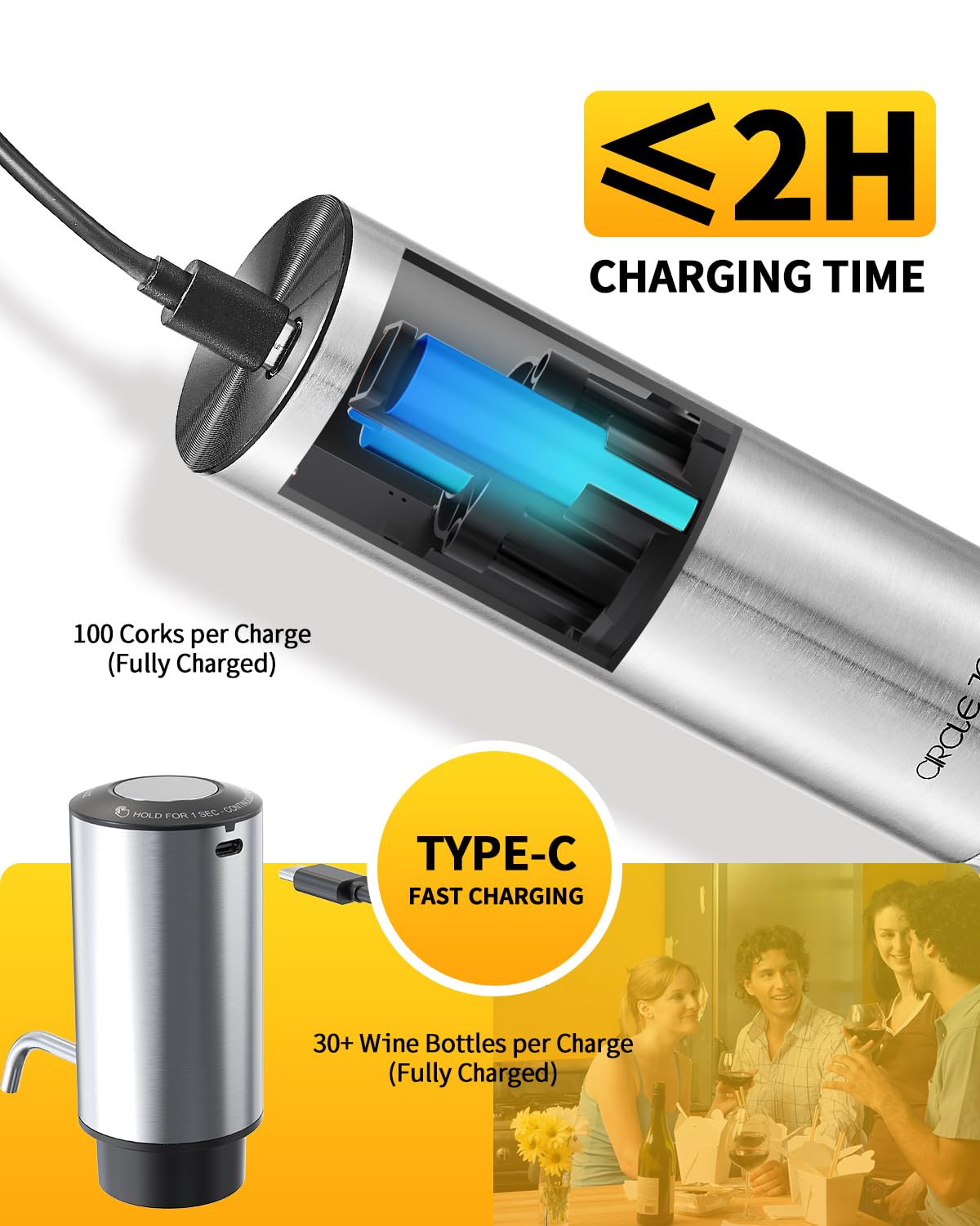 Circle Joy electric aerator pourer enhances aromas while pouring