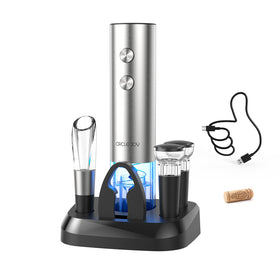 Circle Joy electric wine opener charging base powers quick bottle opening