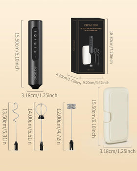 Circle Joy frother heads detach for easy cleaning after use