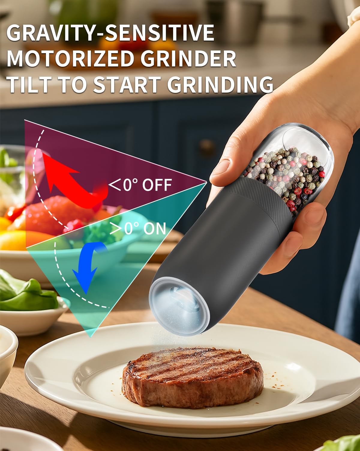 Circle Joy grinder top coarseness knob for fine to coarse grind.