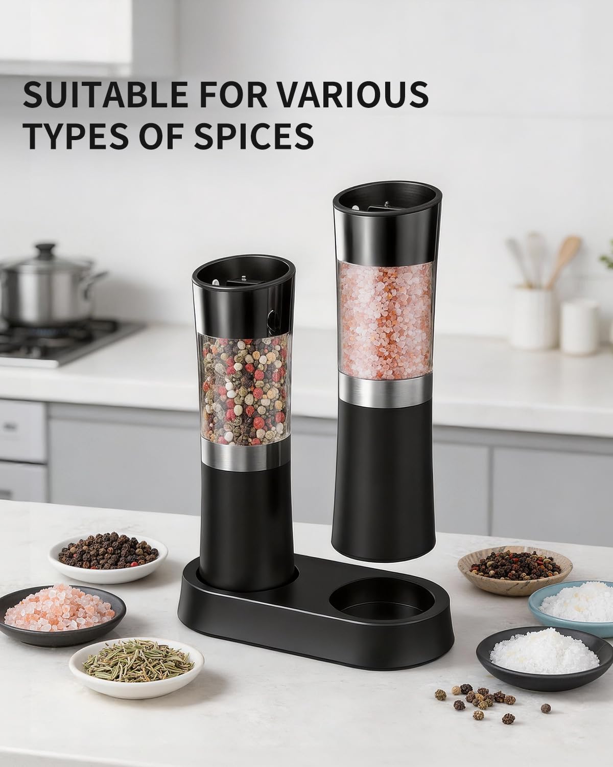 Circle Joy kitchen scene showing gravity grinders in use