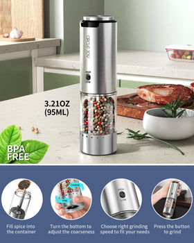 Circle Joy stainless steel design with large top buttons for easy use.