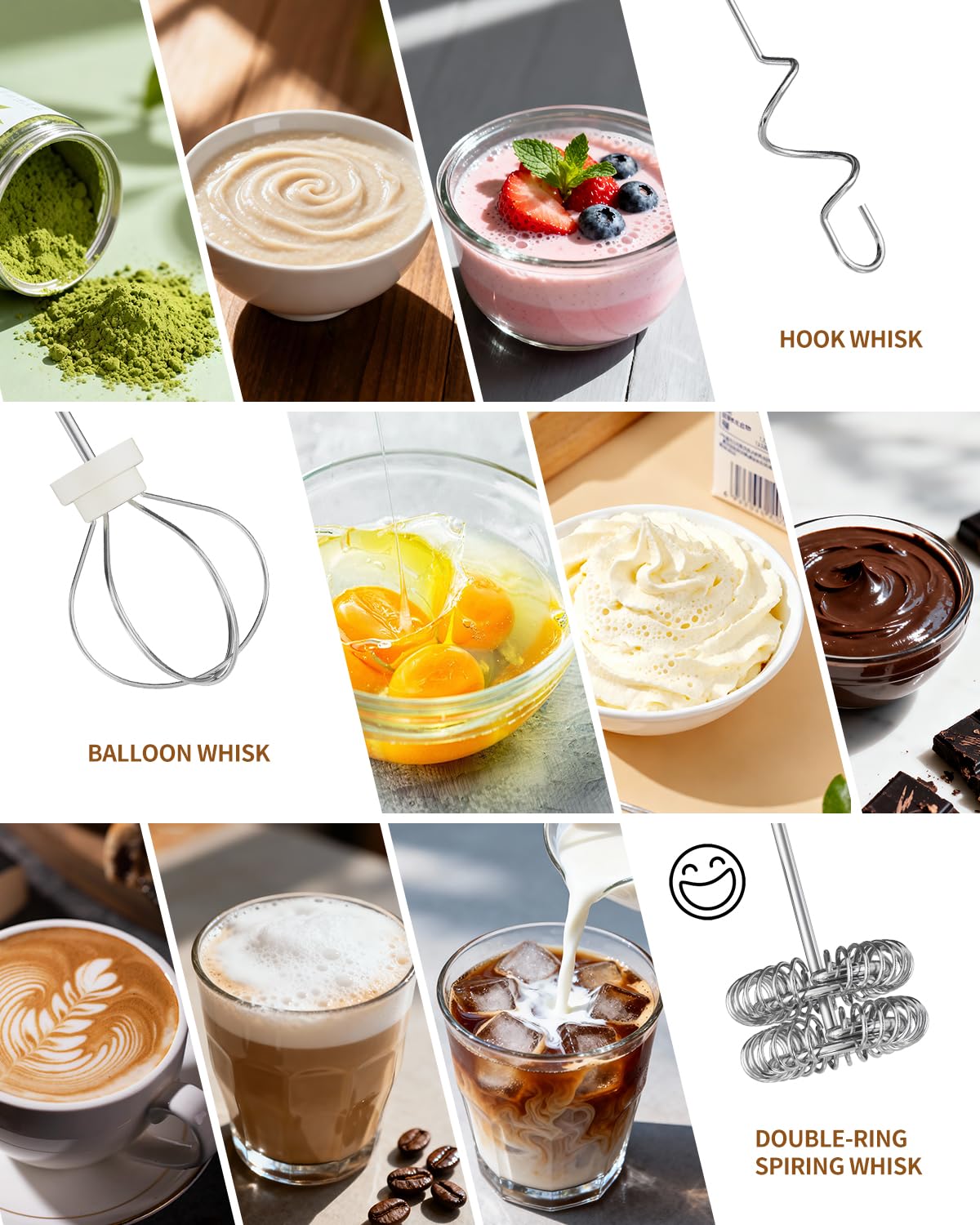 Circle Joy triple-head for lattes and smooth batter