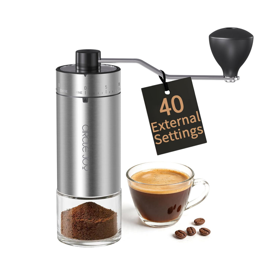 Circle Joy Mini Grinder exterior with stainless steel finish for durability.