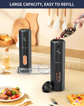 CIRCLE JOY one-handed operation design enables easy seasoning while multitasking.