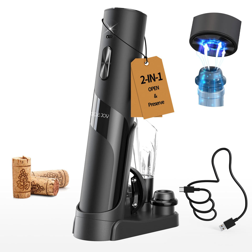 Circle Joy rechargeable wine opener enabling effortless one-touch uncorking