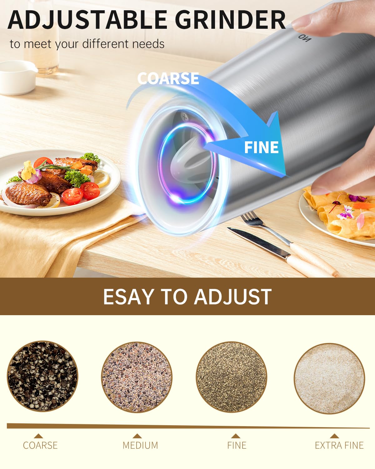 Circle Joy stainless steel body offers durable, stylish kitchen appeal.