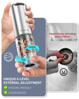 Circle Joy USB-C rechargeable battery enables uninterrupted seasoning sessions.