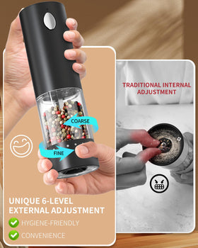 Circle Joy USB rechargeable grinder powers on with a quick charge.