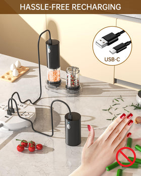 Circle Joy USB rechargeable grinders with fast charging for everyday cooking