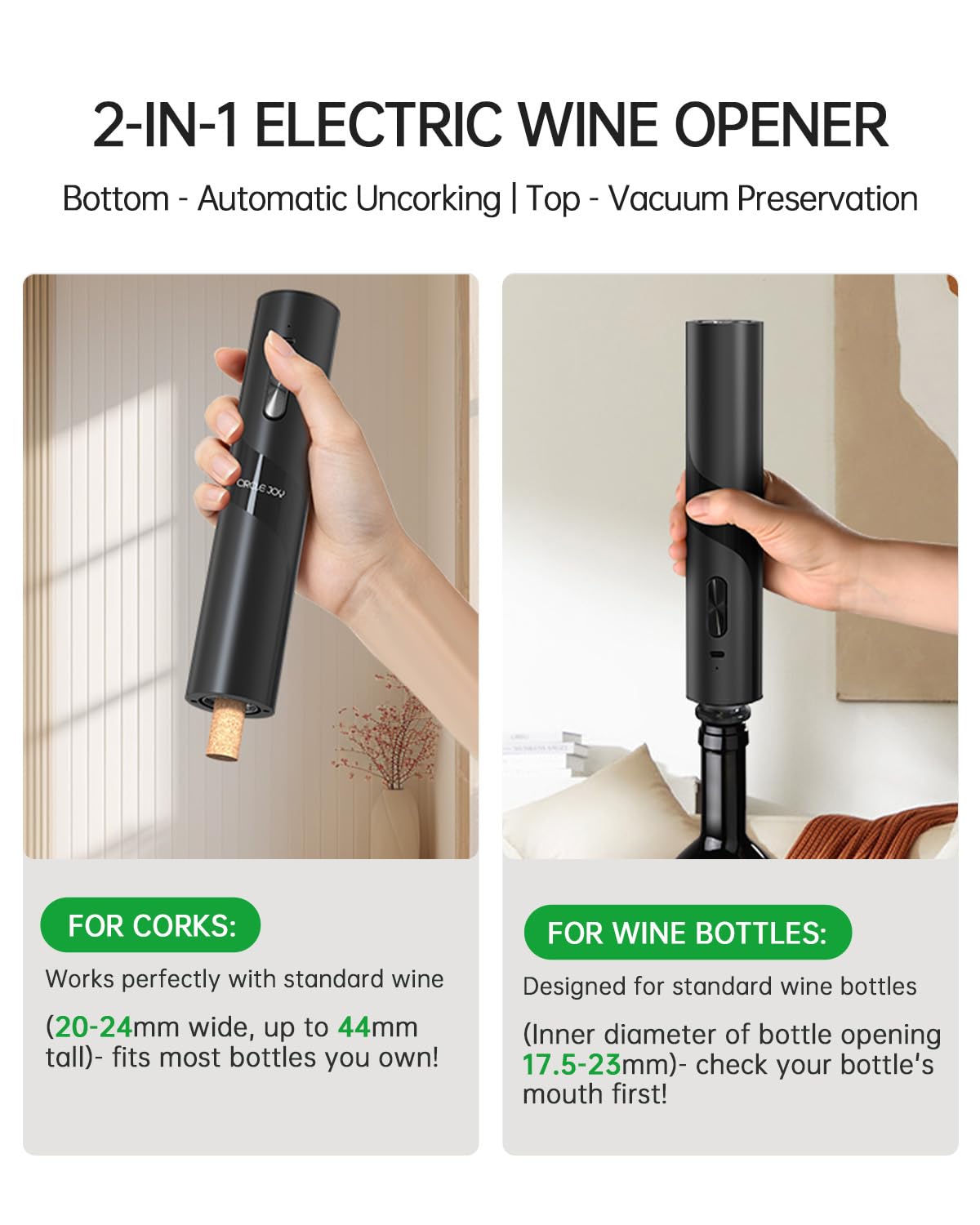 Circle Joy wine aerator pourer enhances aroma and tasting notes