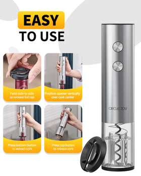 Circle Joy wine stoppers seal bottles for lasting freshness