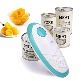 Circle Joy electric can opener with one-touch operation for hands-free, mess-free opening.